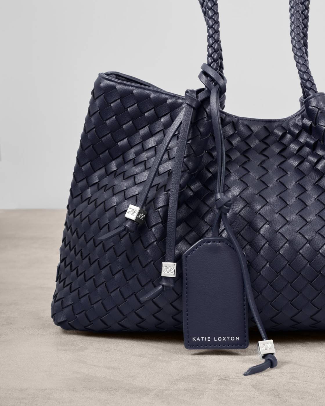 Katie Loxton Nova Small Shoulder Tote Bag Navy