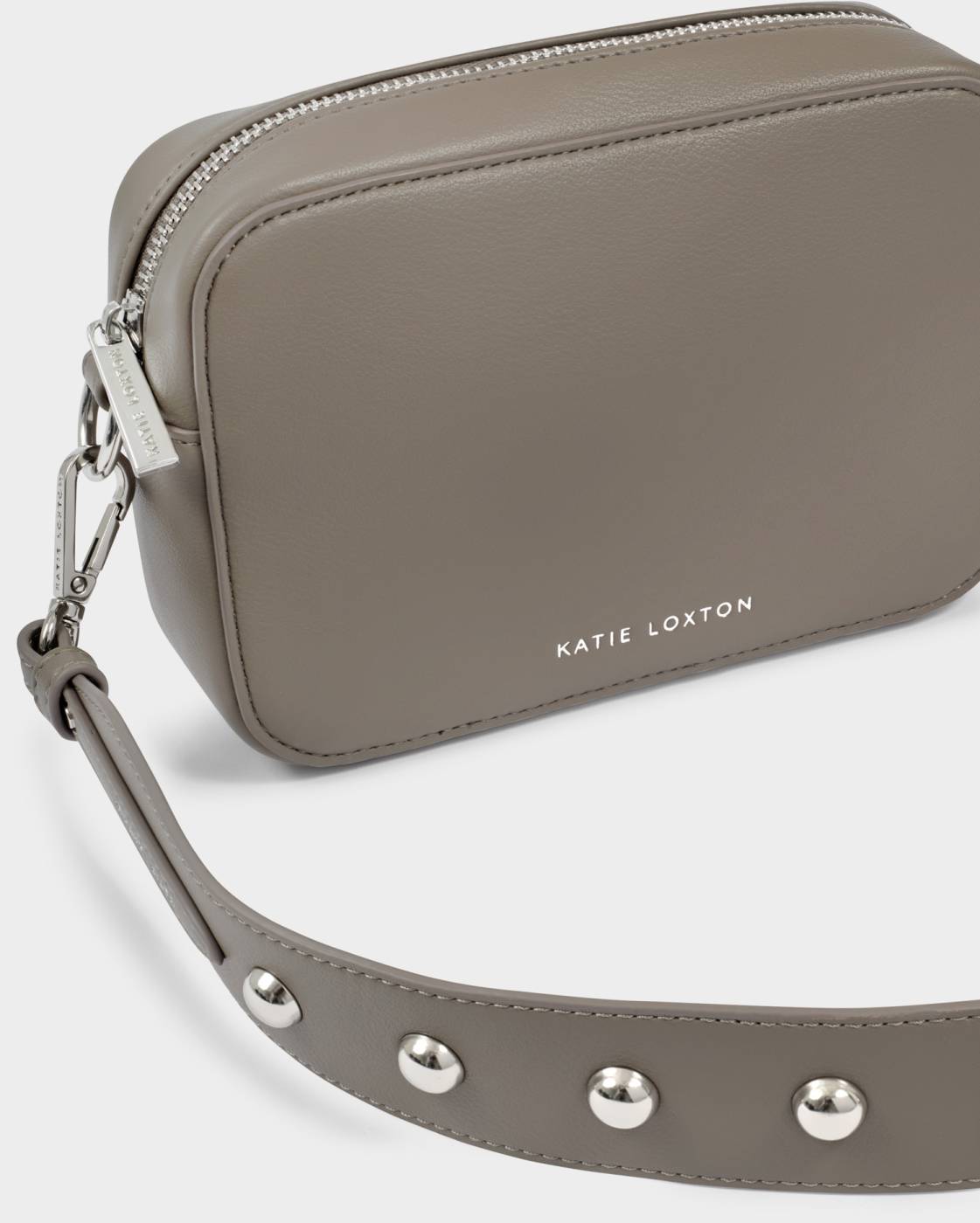 Katie Loxton Avery Small Crossbody Bag Silver Mink Studded