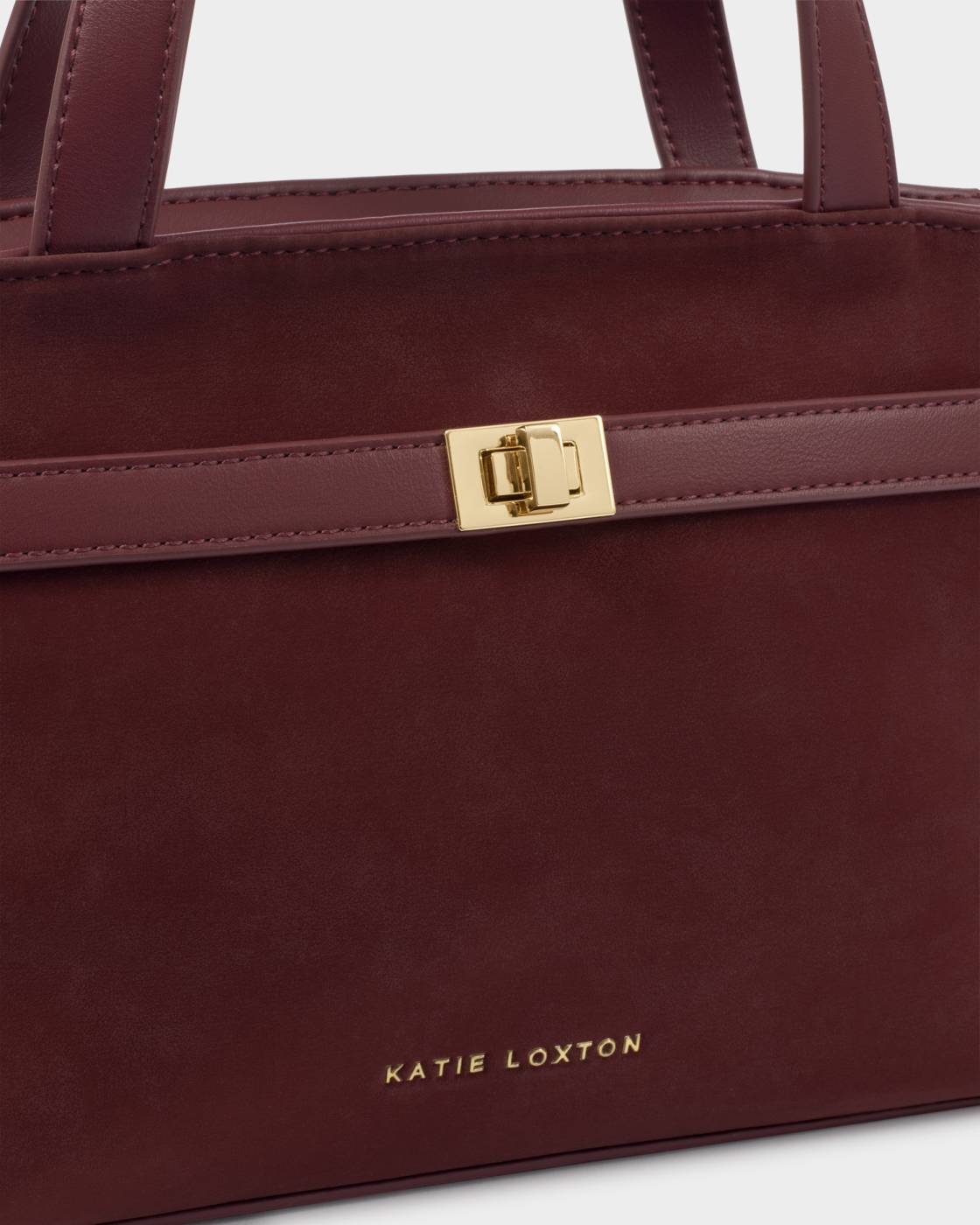 Katie Loxton Orin Top Handle Crossbody Bag Cherry Suedette