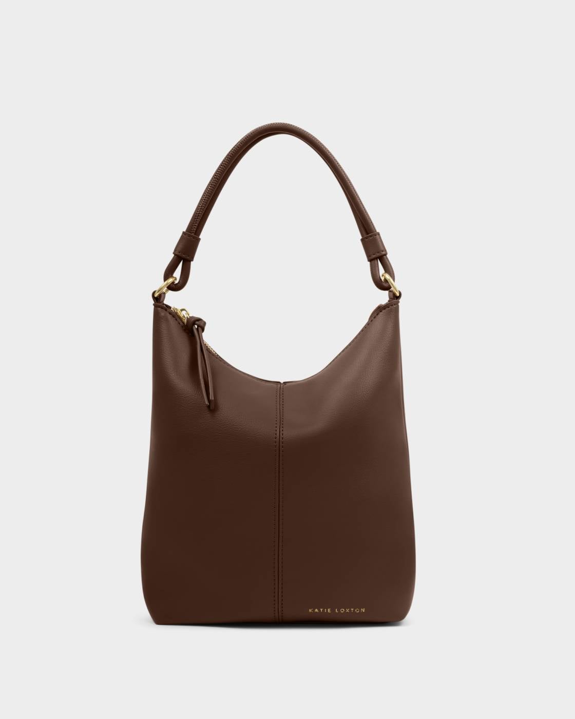 Katie Loxton Hallie Satchel Bag Dark Chocolate