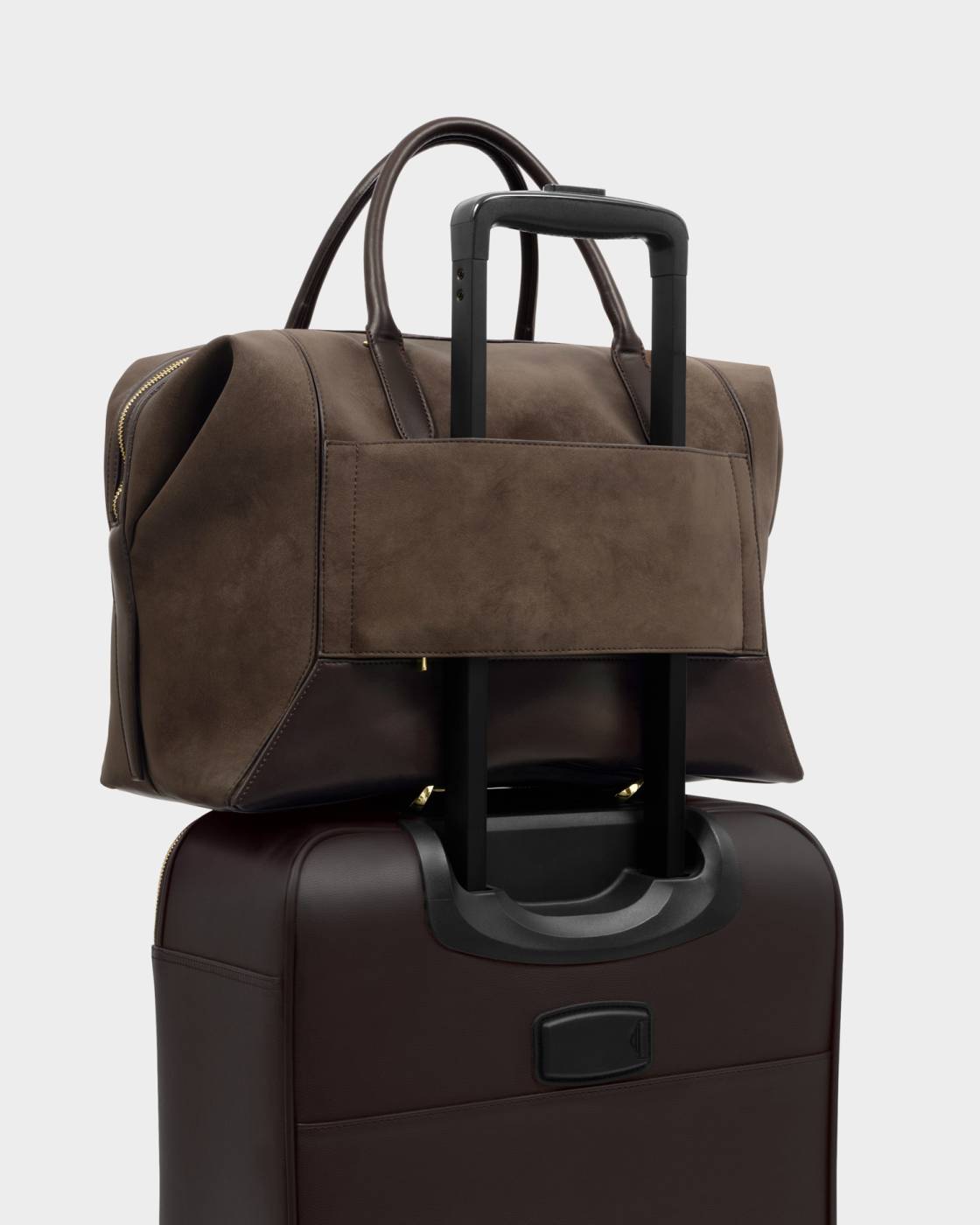 Katie Loxton Charlbury Cabin Bag Suedette Bitter Chocolate
