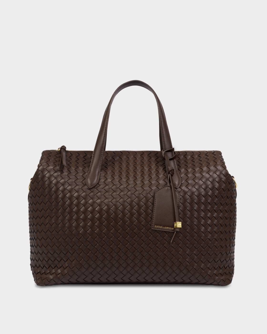 Katie Loxton Milan Hand Woven Cabin Bag Chocolate