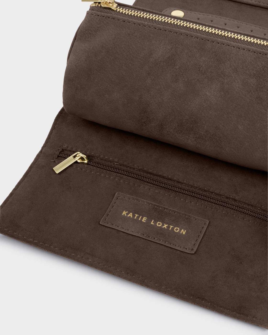 Katie Loxton Jewellery & Accessories Organiser Happy In A Million Little Ways Chocolate Suedette