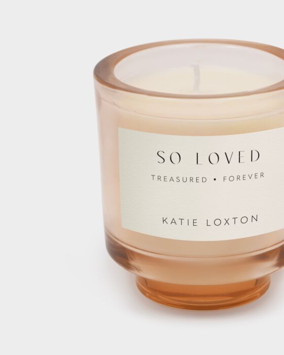 Katie Loxton Sentiment Candle 'So Loved'  Peach Rose & Mandarin