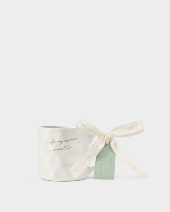 Katie Loxton Gift Bow Mug  'I Prefer My Espresso In A Martini'