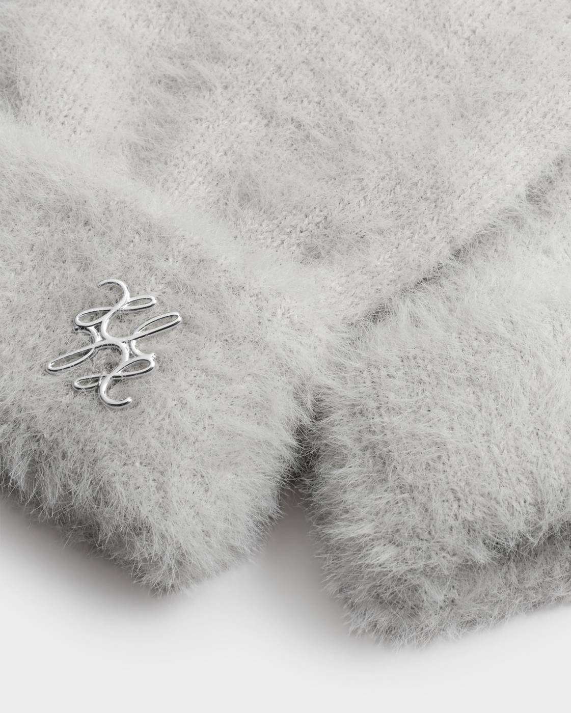 Katie Loxton Boxed Soft Knit Gloves Pale Grey