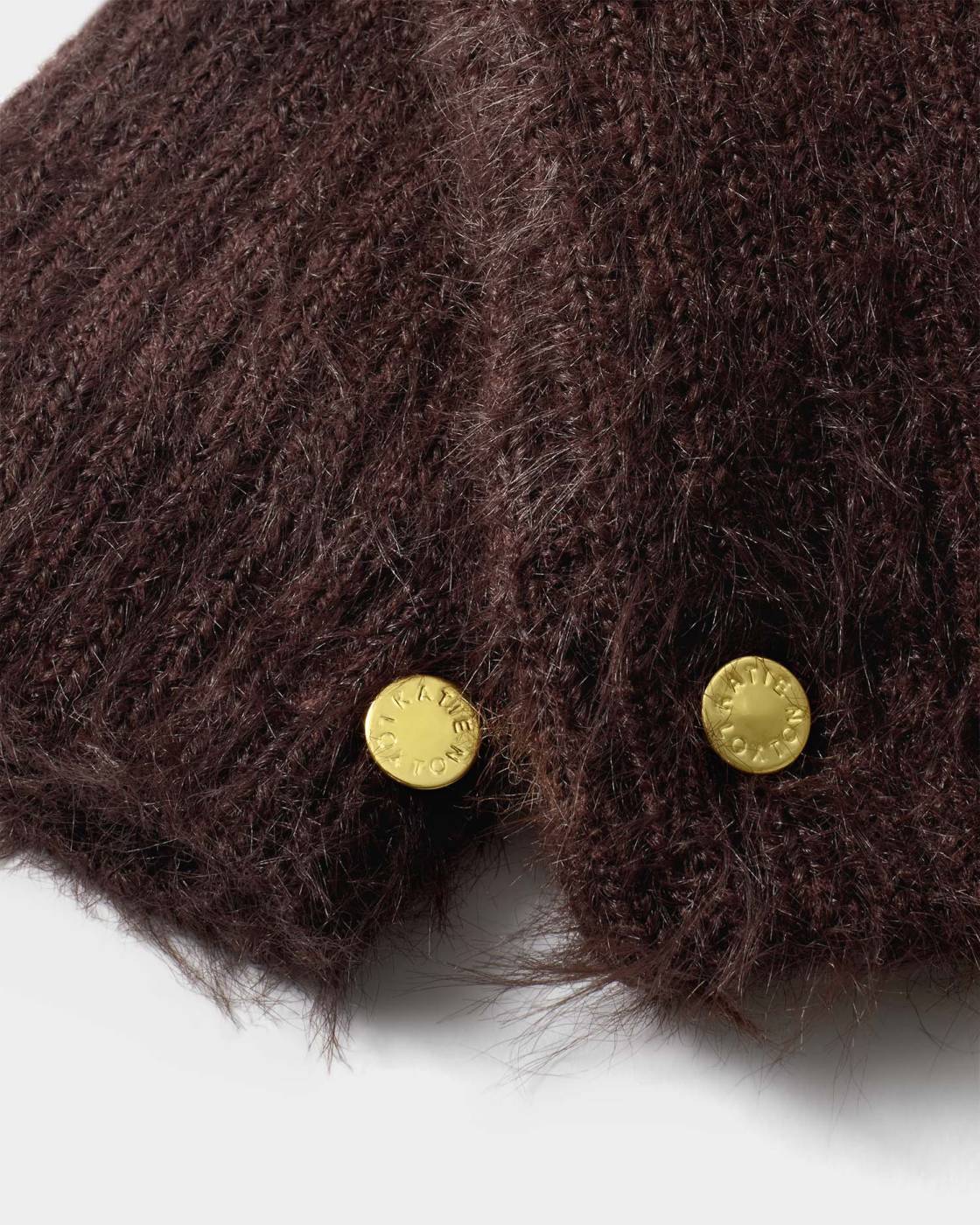 Katie Loxton Gift Boxed Hat And Mitten Set Chocolate