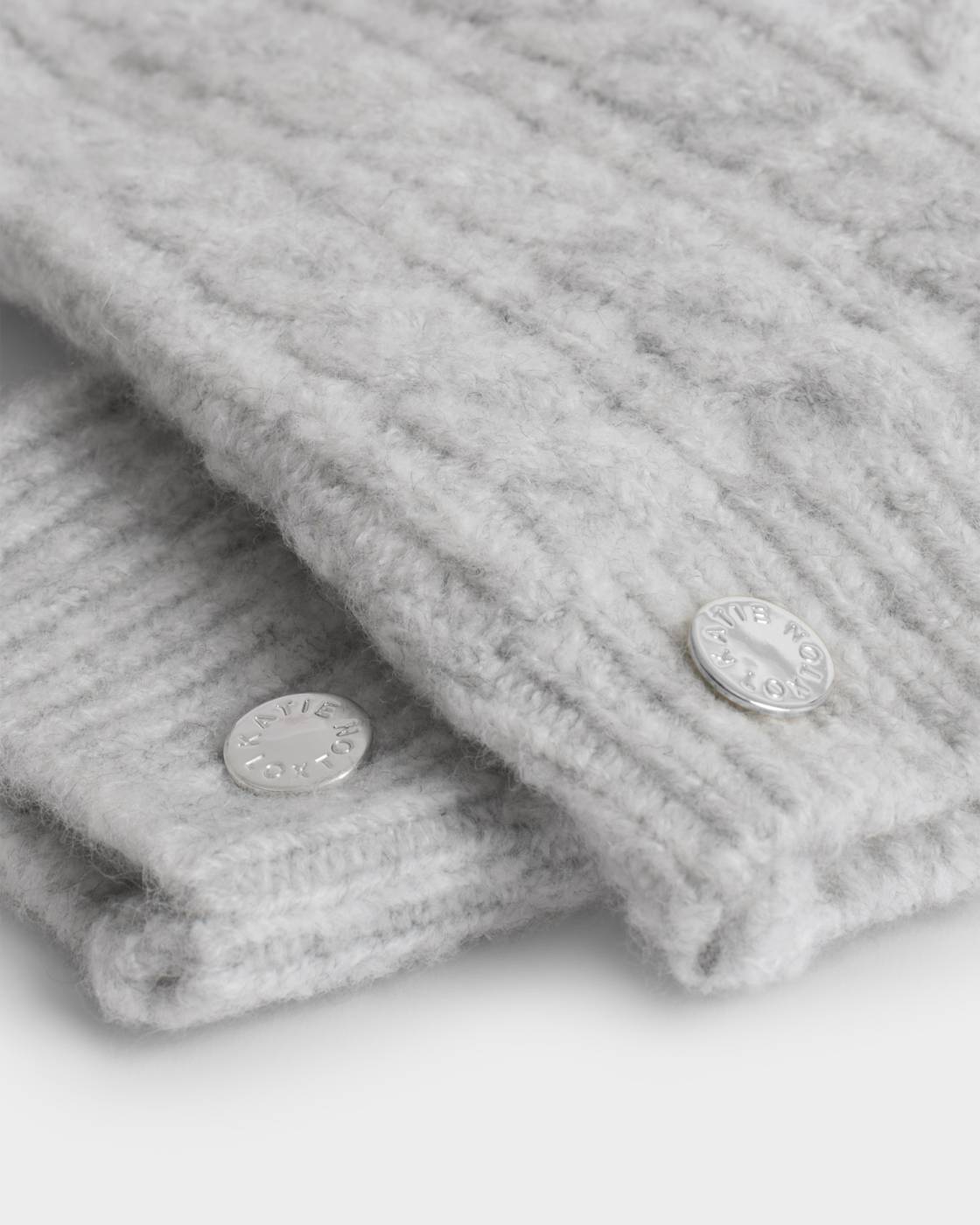 Katie Loxton Cable Knit Handwarmer Light Grey