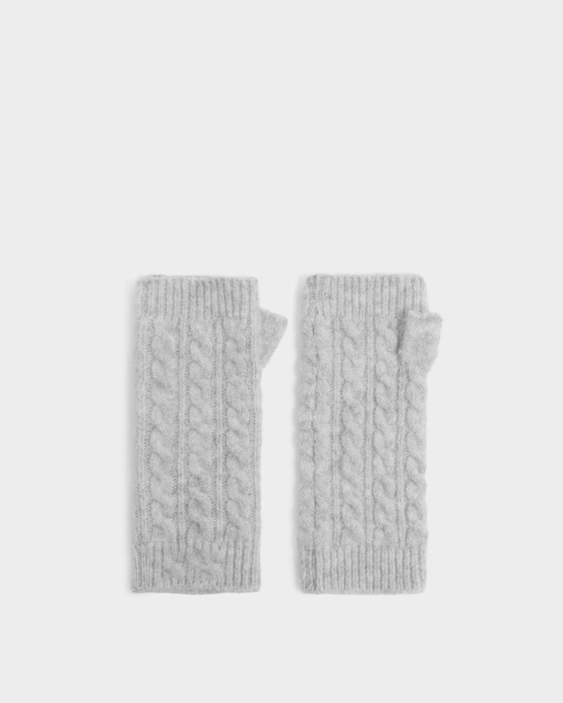 Katie Loxton Cable Knit Handwarmer Light Grey
