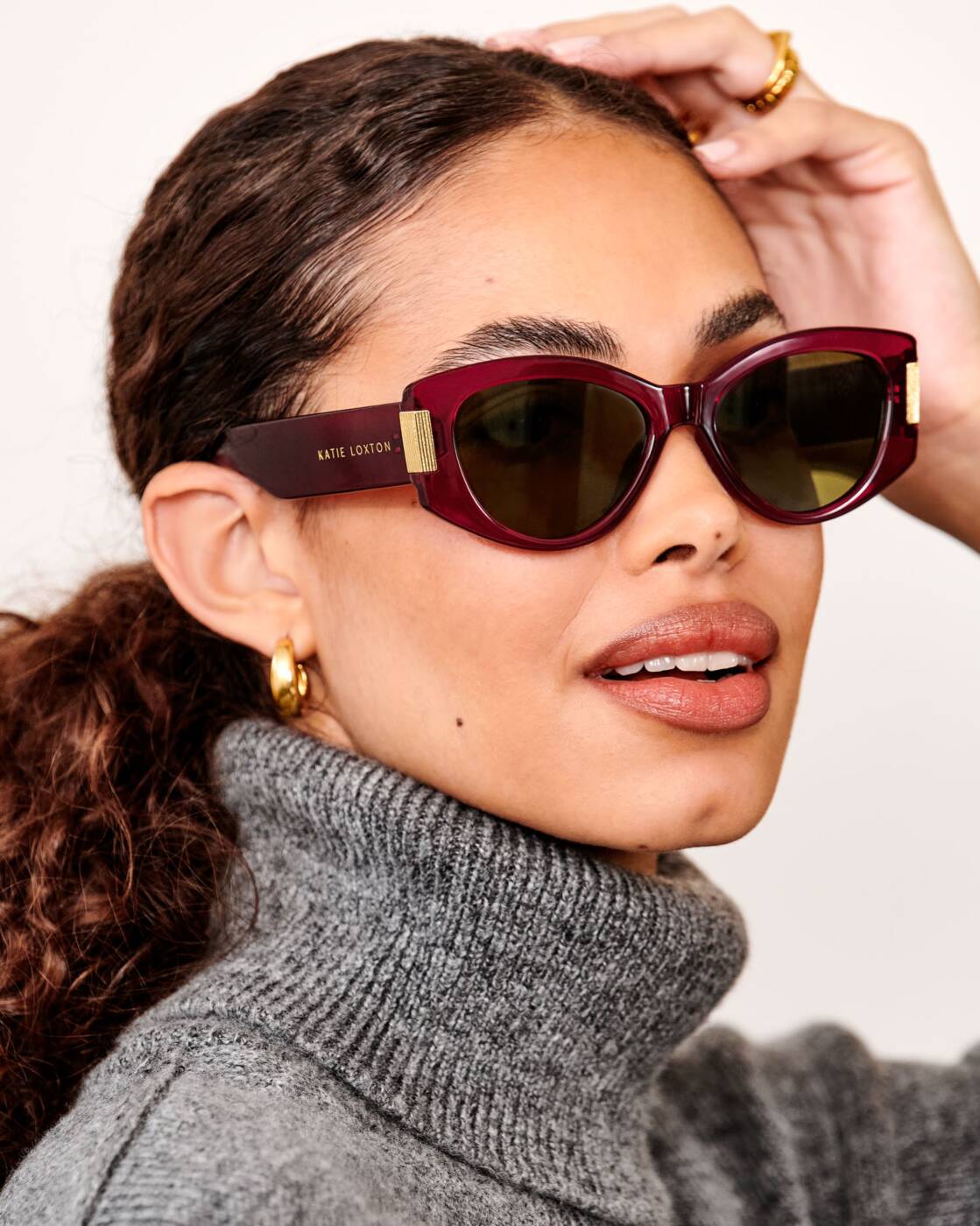Katie Loxton Rimini Sunglasses Deep Red