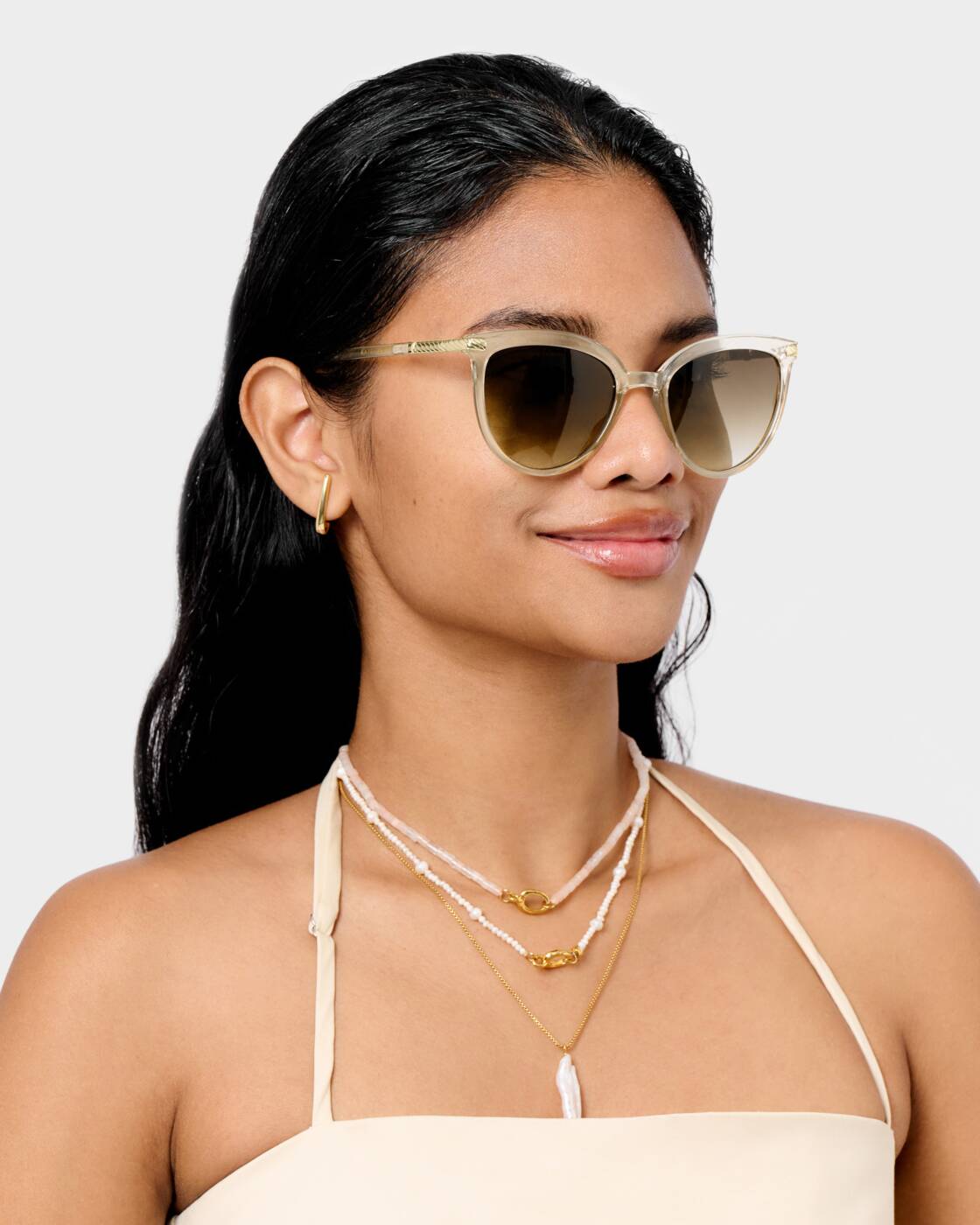 Katie Loxton Ravello Sunglasses Nude Transparent