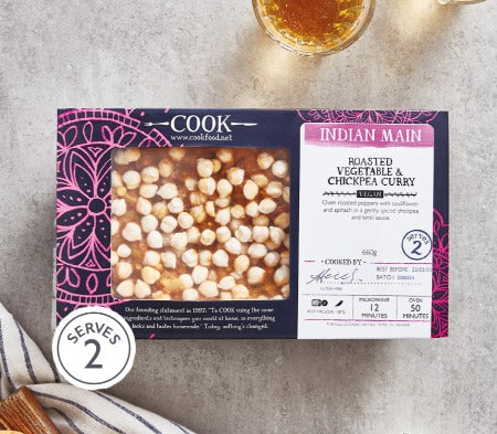 Cook Frozen Roasted Veg & Chickpea Curry
